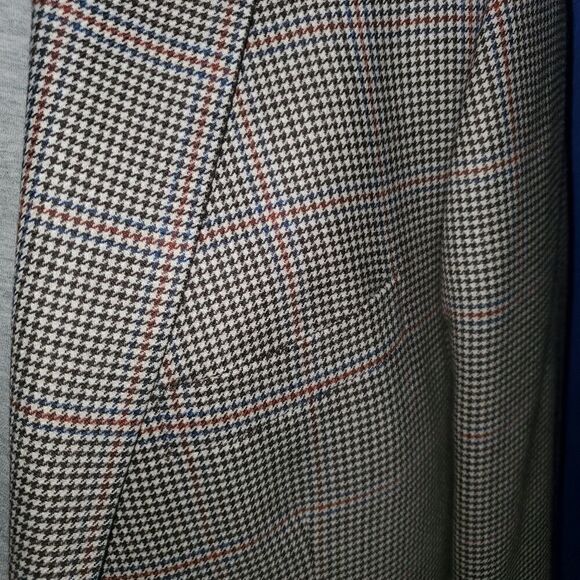 Tasso Elba Men's Wool & Cashmere Multicolor Houndstooth Sport Coat Size 42 Long - Picture 4 of 8
